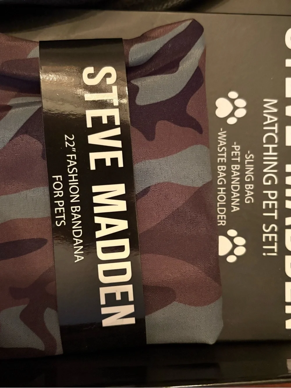 Steve Madden Pet Camo Sling Bag Set — Brown/Green
